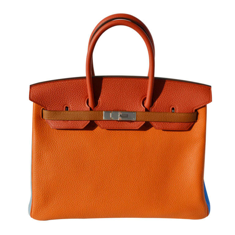 35cm Hermes Harlequin / Arlequin Leather Birkin Handbag For Sale