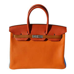 35cm Hermes Harlequin / Arlequin Leather Birkin Handbag