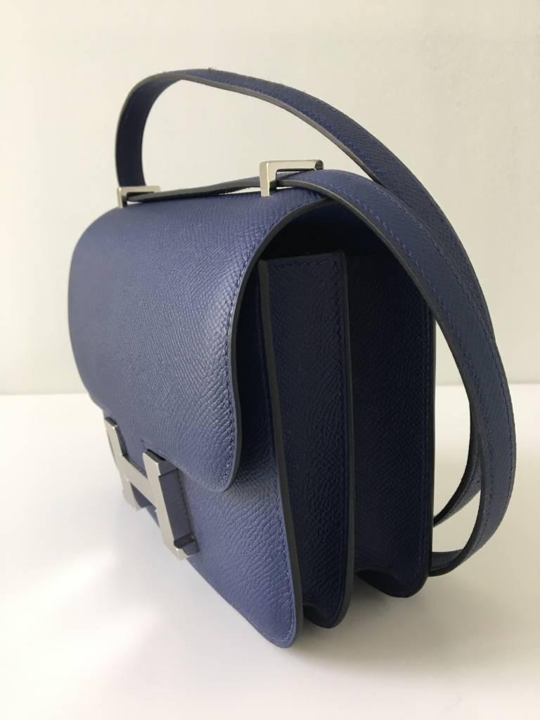 BNIB Constance Mini bag made in Bleu Saphir Epsom leather with Palladium Hardware.

This authentic Hermes bag comes with dust bag in box with ribbon.

We ship super fast. Europe next day delivery. USA, Middle East and Asia delivery within 3 days.