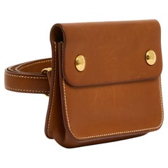 Hermes 1997 Sac Pochette ceinture Floride Barenia leather bag clutch on belt