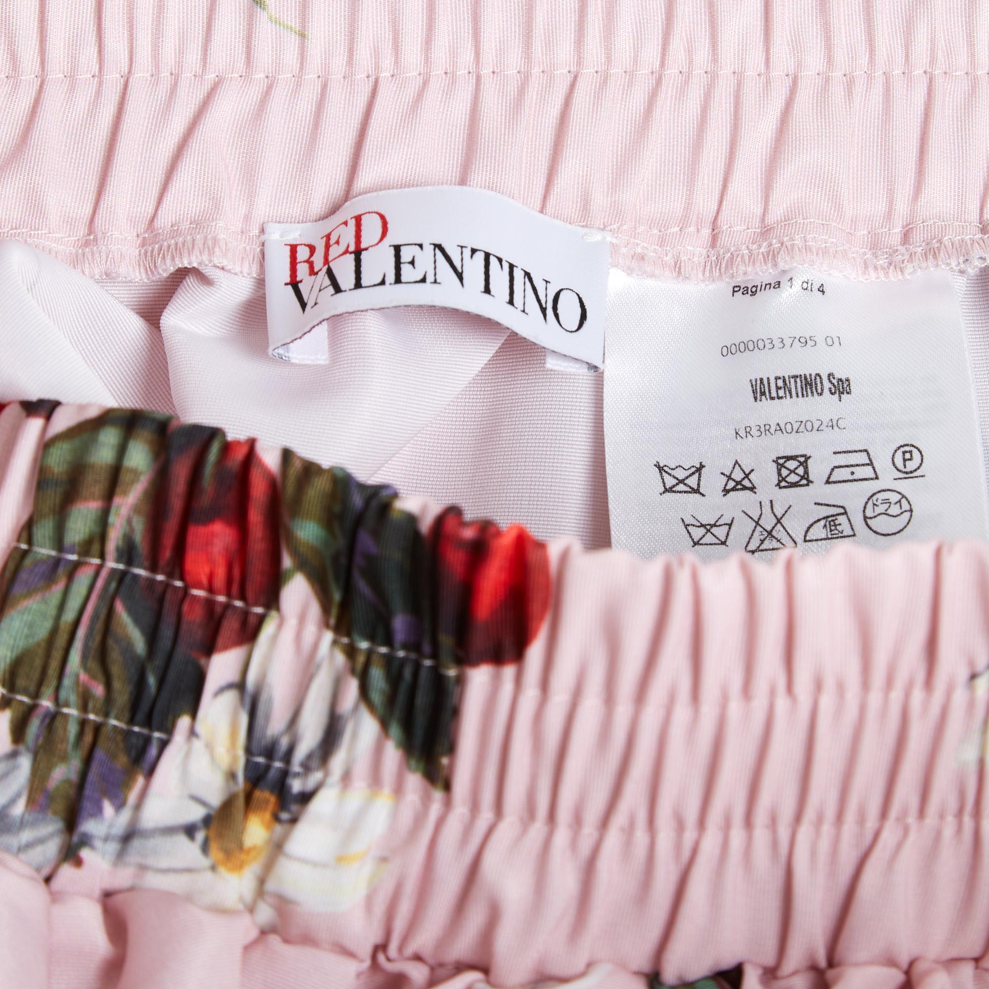 Valentino Rot Jupe Mini FR34 ou 36 Rosa Kirsche Minirock UK6 US 4 bis 6 (Beige) im Angebot
