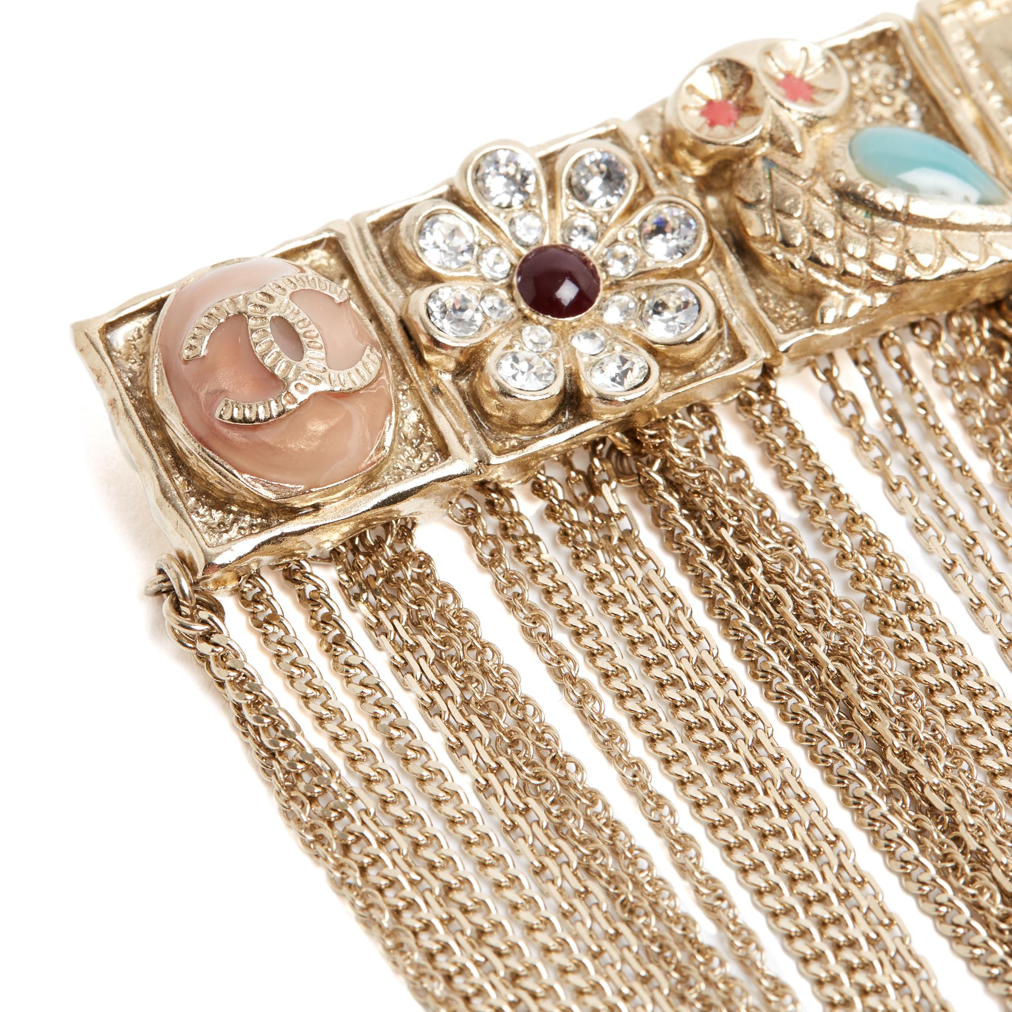 Chanel Broche Croisiere 2018 Light golden multi row chain Brooch Resort 2018 Neuf - En vente à PARIS, FR