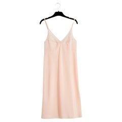 Christian Dior Lingerie 1985 Robe Combinaison FR38 Rosa Raso Slip Dress UK10 US