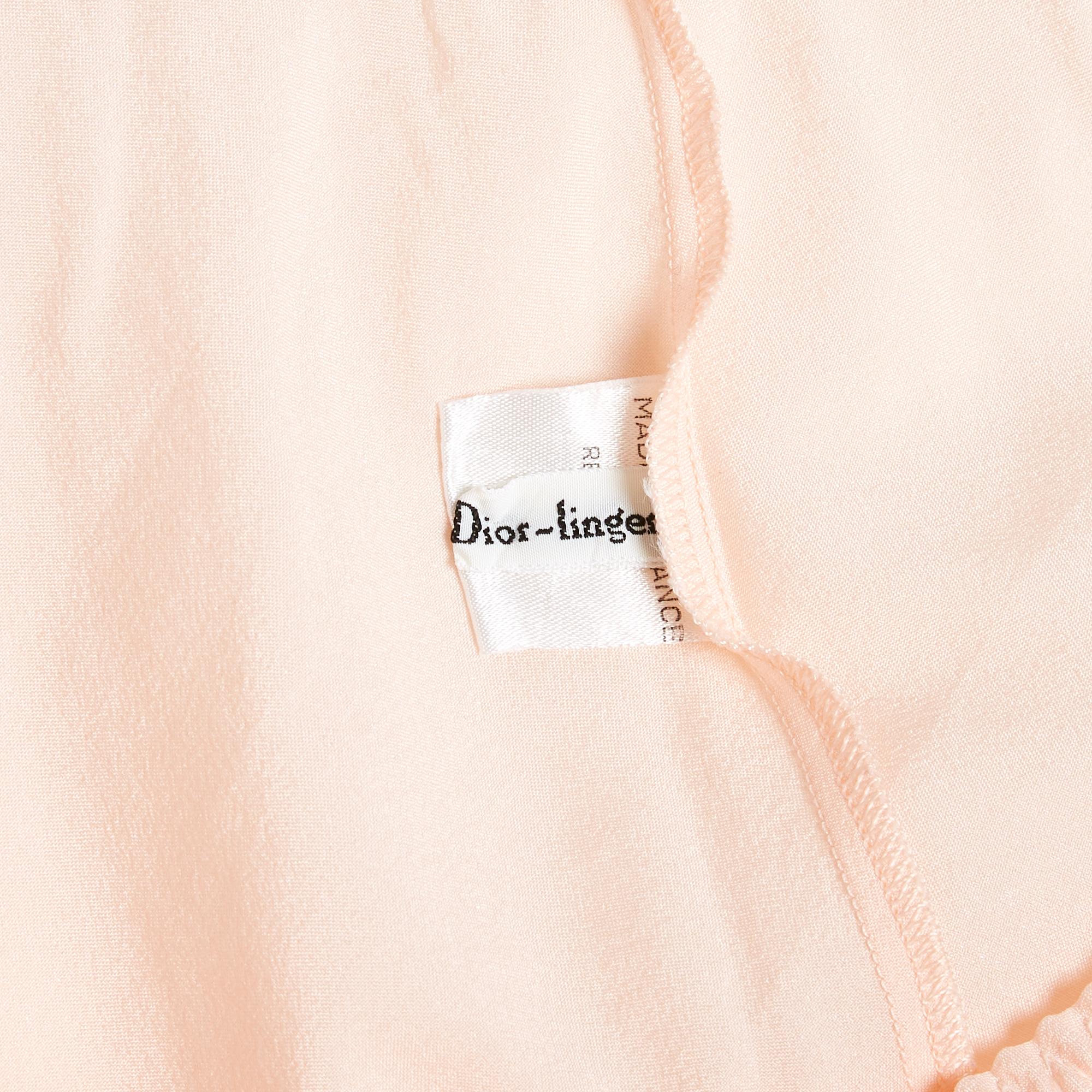 Christian Dior Dessous 1985 Jupe Jupon FR38 Rosa Krepp Slip Rock UK10 US8 Damen im Angebot