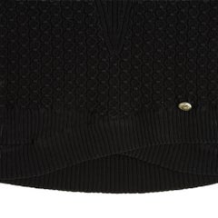 Chanel 2015 Top Maille Noir FR36 Black Cotton Knit Top UK8 US6 Pristine