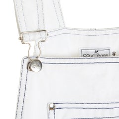 Courrèges Kombishort FR40 Weißer Denim-Playsuit UK 12, US 8, 10 Courrèges