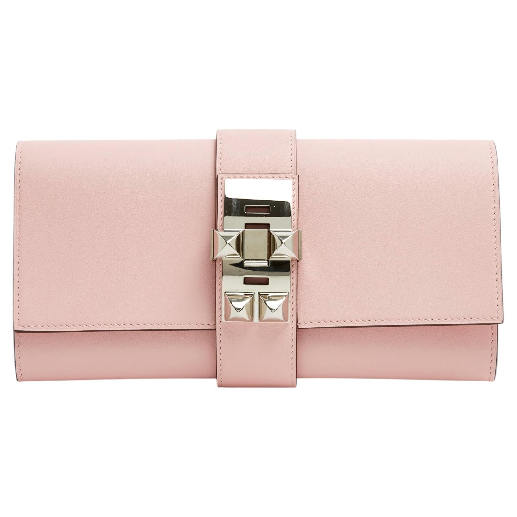 Hermès 2019 Sac Pochette Collier de Chien Medor 23 Sakura Pink Clutch-Tasche von Hermès