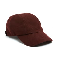Hermès Casquette H Bordeaux T60 Burgundy Wool Clou de Selle Cap Hat XL Hermes