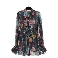 Zimmermann-Bluse „Soie Transparent“ FR40 S2, „Shabby Black“, Musselin-Bluse, UK12, US8