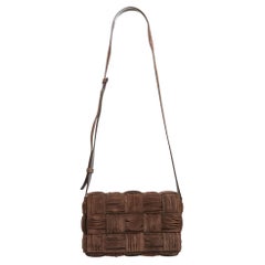 Bottega Veneta Sac Daim Noisette Marron Padded Brown Suede Shoulder Bag Pristine