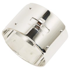 Hermès Bracelet Manchette Kelly Grand Modele Silver XL Cuff Bracelet Hermes