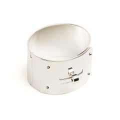 Hermès Bracelet Manchette Kelly Grand Modele Silver XL Cuff Bracelet Hermes