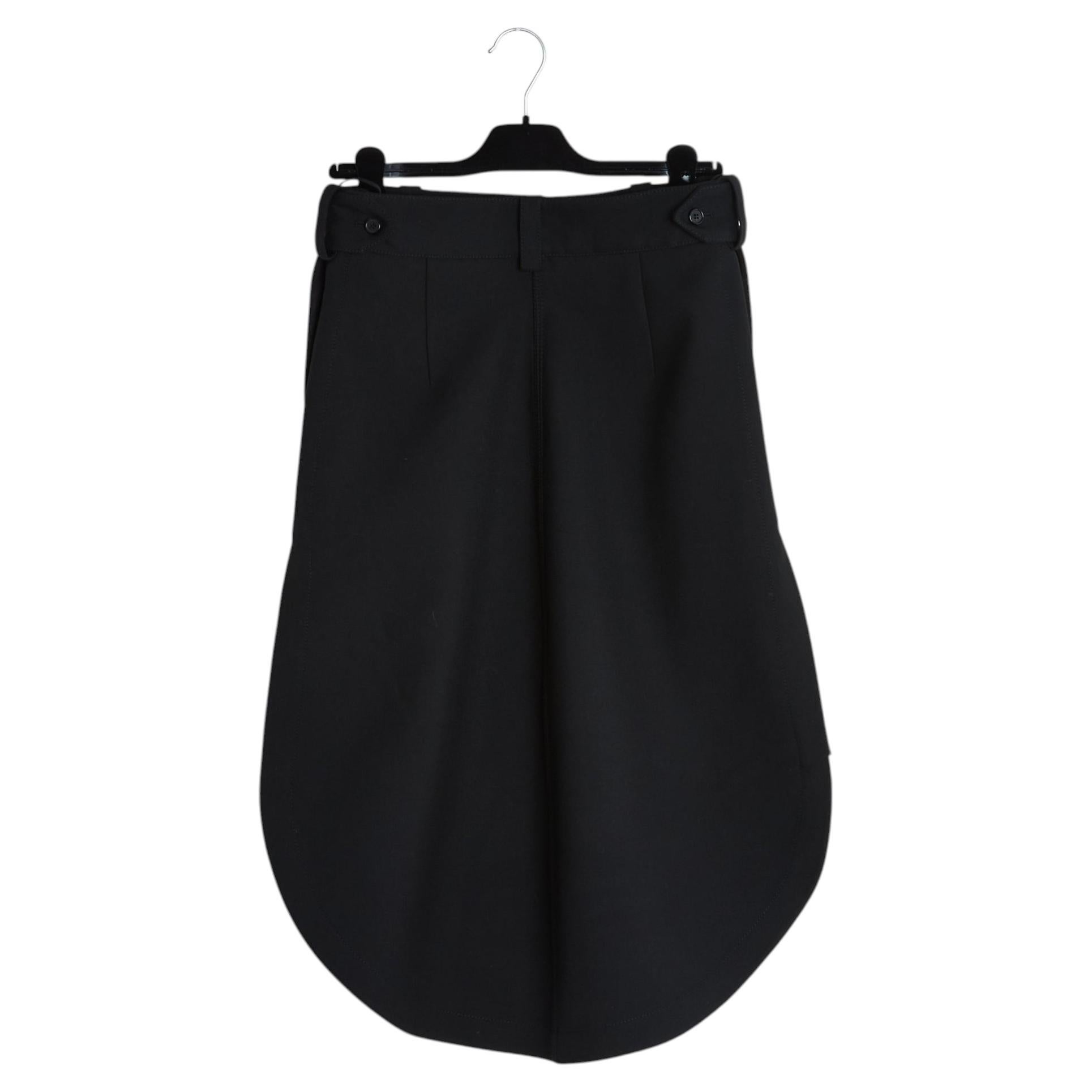 Pre-owned Phoebe Philo C�line 2010 Jupe Noir Fr40  Black Wool Iconic Skirt Uk12 Us10 Celine