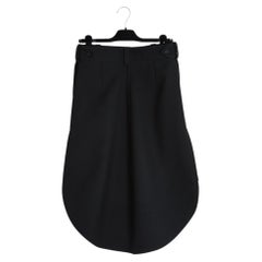 Céline 2010 Jupe Noir FR40 Phoebe Philo Schwarzer Wollrock im Iconic-Stil UK12 US10 Celine