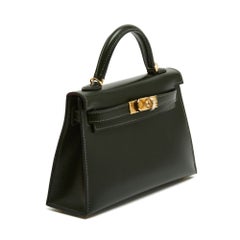 Hermès 2026 Sac Kelly II Mini 20 cm Dark Green Leather Golden HDW Bag New Hermes