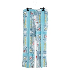 Louis Vuitton 2019 Pantalon FR46 Virgil Abloh Print Silk Trousers Pants US31