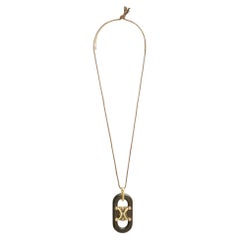 Céline Collier Pendentif Triomphe 1990s Ebony Vermeil Pendant Necklace Celine