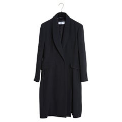 Christian Dior 2023 Manteau FR44 Chiuri Black Wool Crepe Bar Coat UK16 US12