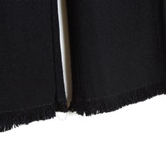 Etro 2017 Pantalon Noir Franges FR40 Black Viscose Fringes Pants UK12 US8