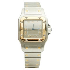 Cartier Santos Galbee Lady Uhr aus Gold oder Edelstahl, 1996 – Santos Lady Uhr in Stahl und Gold – Uhrenbox