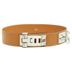 Hermès 1995 Ceinture T75 Barenia Leather Collier de Chien 50 Belt 32 in Hermes