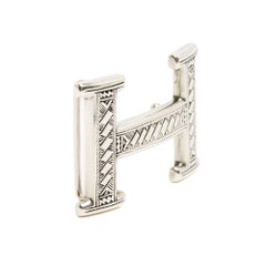 Cinturón Hermès Boucle Touareg Argent «A Composer» de 32 mm con hebilla «Constance H» de Hermès