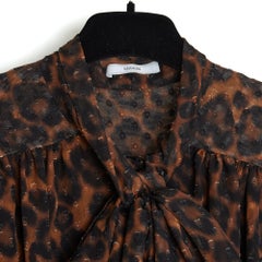 Erdem Croisiere 2022 Top FR42 Resort, olivgrüne Bluse aus Crêpe im Shabby-Look, UK 14, US 10