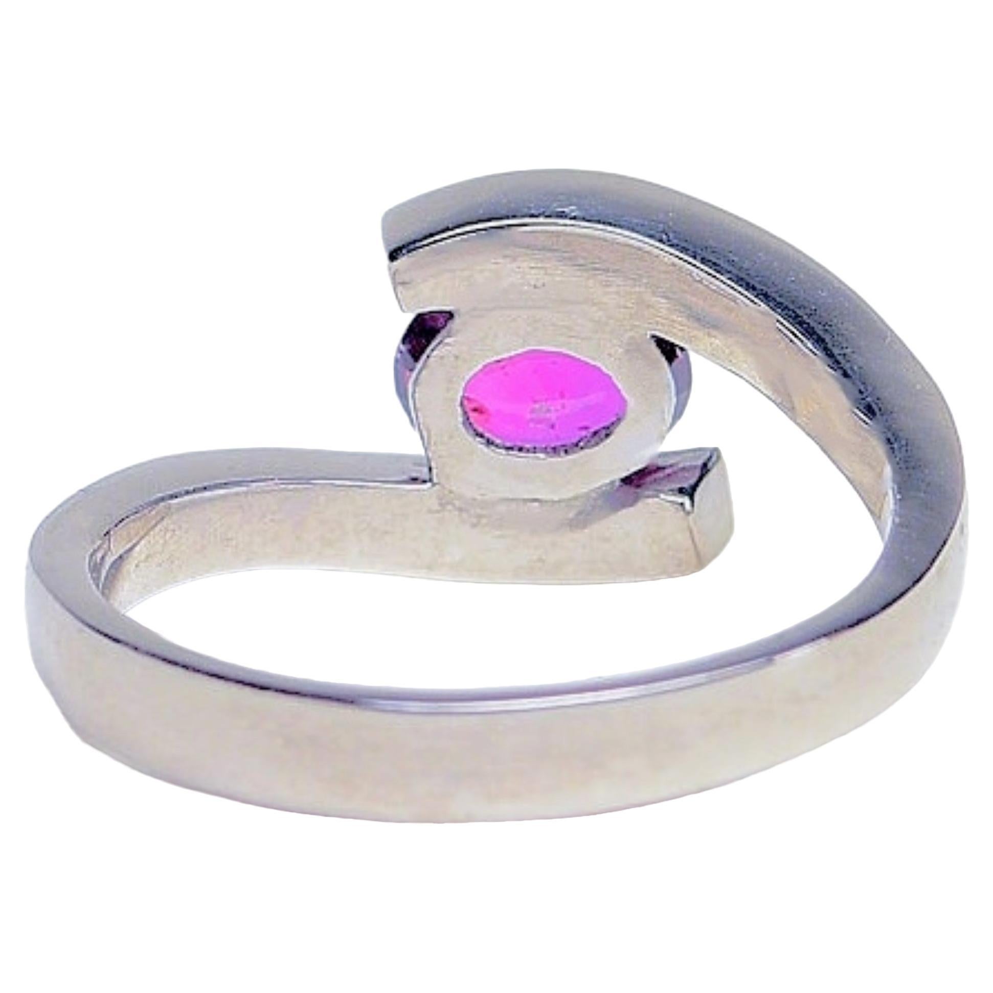Oval Cut .5ct Oval Natural Pink Sapphire Ring For Sale