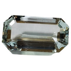 GIA Certified 8.96ct Octagonal  Blue Aquamarine