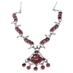 25.5 ctw Red Garnet Tassel Celebration Necklace