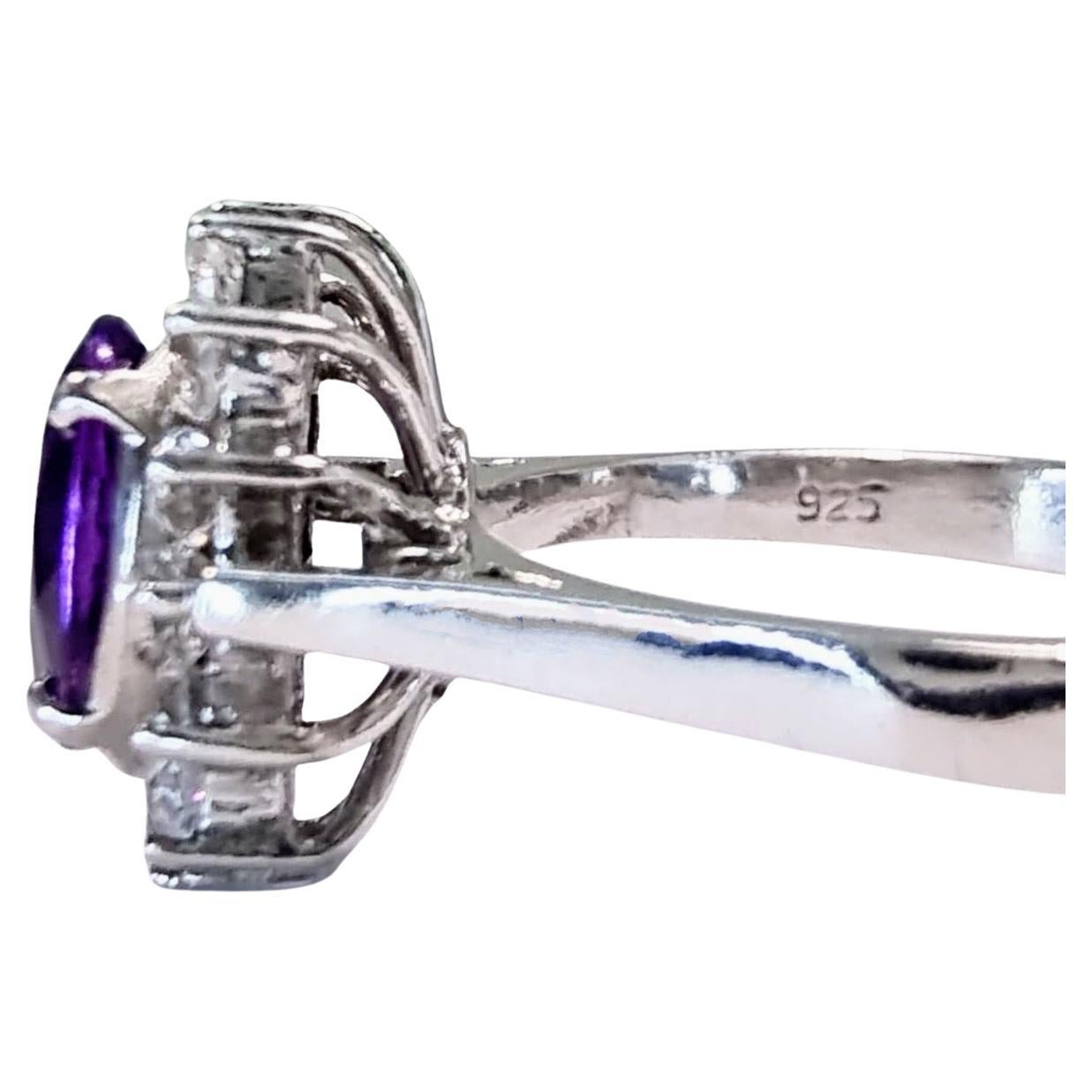 De las mujeres Anillo Ovalado de Amatista Natural de 2.0ct en venta