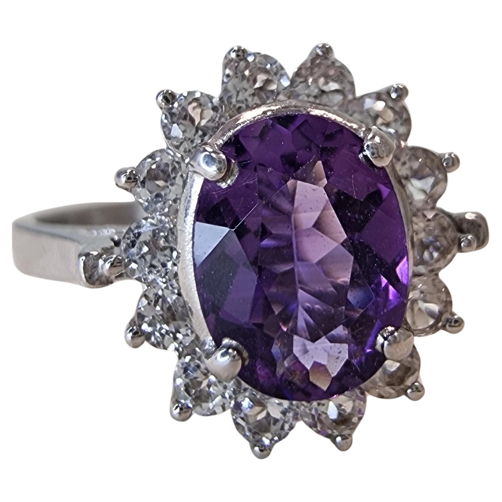 Anillo Ovalado de Amatista Natural de 2.0ct en Nuevo estado para la venta en Lanham, MD