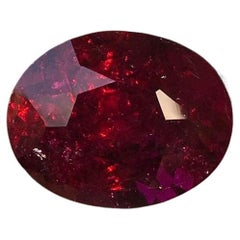 18.14ct Oval Intense Red Rubellite Gemstone