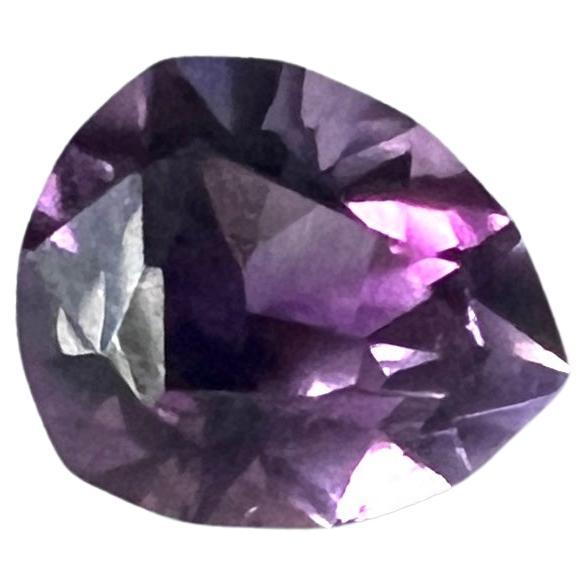 4.55ct Pear Cut Purple Amethyst loose Gemstone (Améthyste violette taillée en poire)  Unisexe en vente