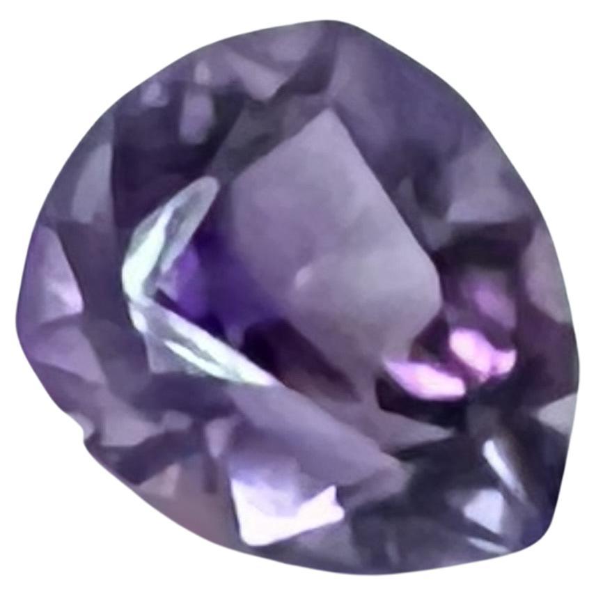 Contemporary 4.55ct Pear Cut Purple Amethyst loose Gemstone  For Sale