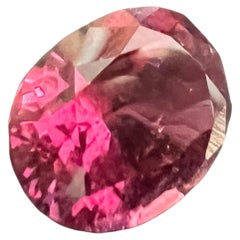Pierre précieuse non sertie, tourmaline rubellite rose dramatique ovale de 9,60 carats