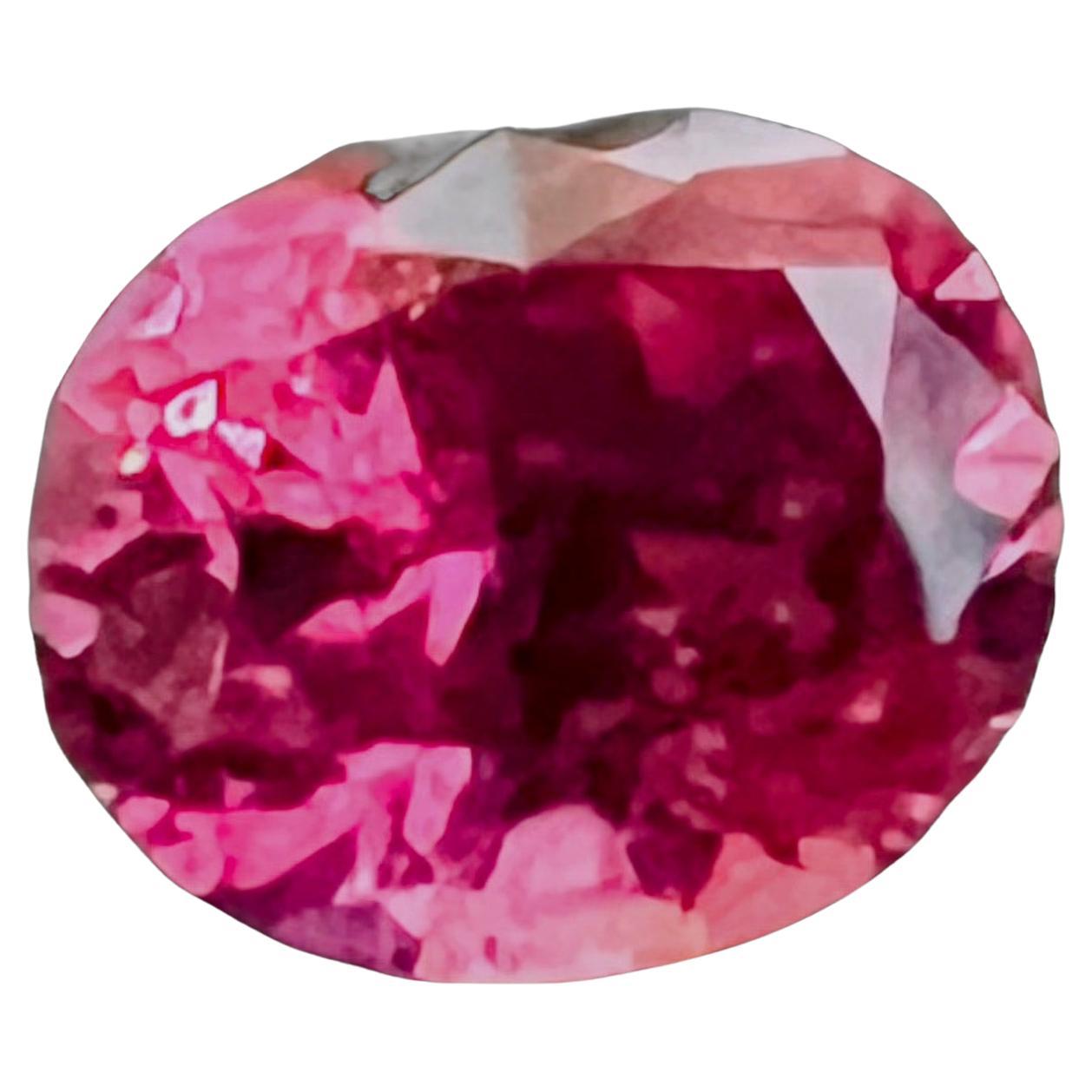 A Radiant Pink Dream in this rare 9.60ct Oval Pink Rubellite Tourmaline. Mother Nature herself has painted this tourmaline with the most dramatic shades of pink, from soft pastels to deep rosy tones, it's a masterpiece of pinkish hues that embodies