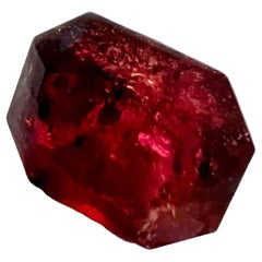 11.56ct Octagon Cut Deep Red Rubellite Tourmaline