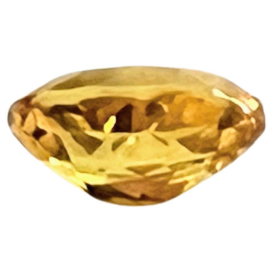 Women's or Men's NO RESERVE 0.95ct Oval Natural UNHEATED Yellow SAPPHIRE Loose Gemstone EYE-CLEAN For Sale