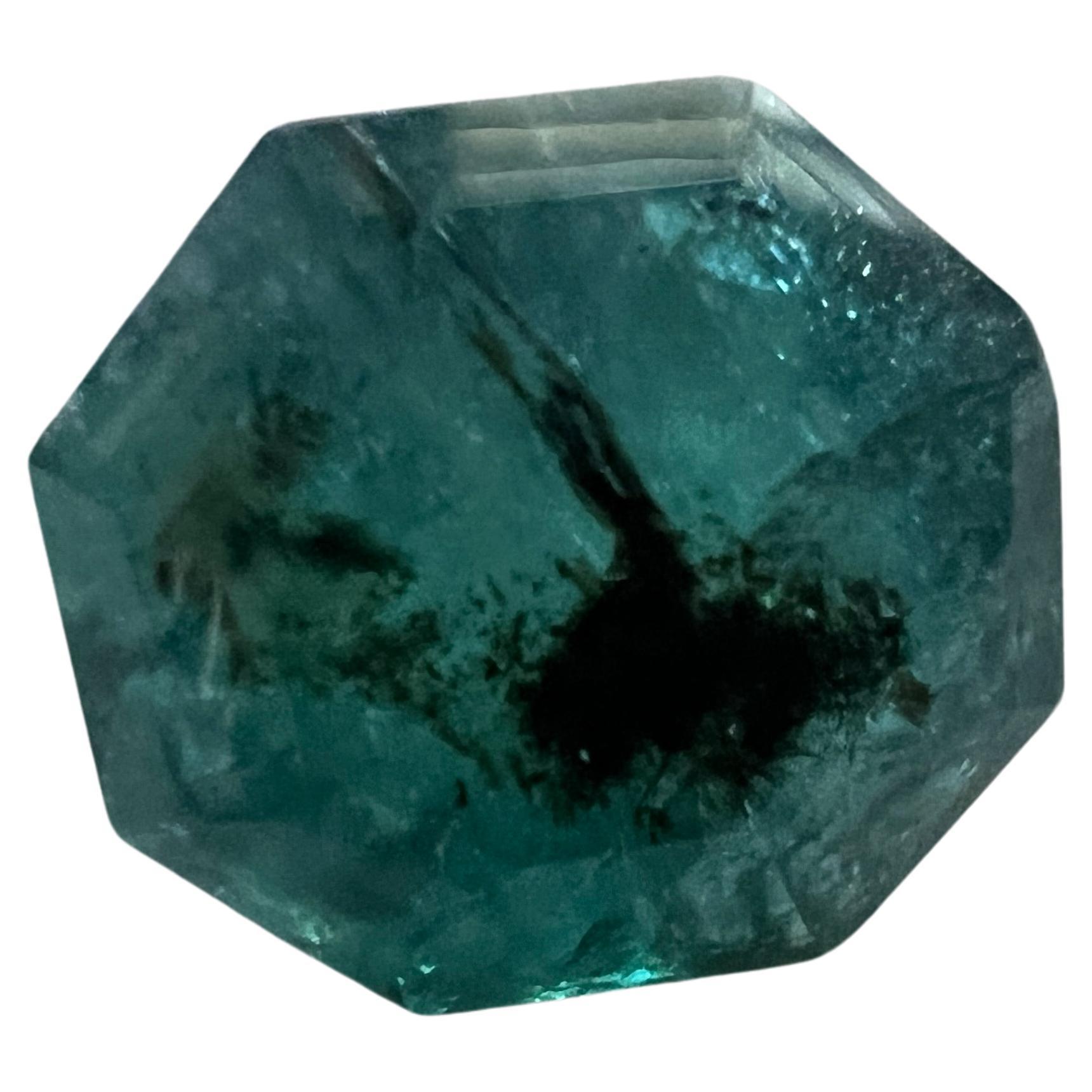 8.85ct Asscher Cut No-Oil Natural Untreated Emerald Gemstone For Sale 3