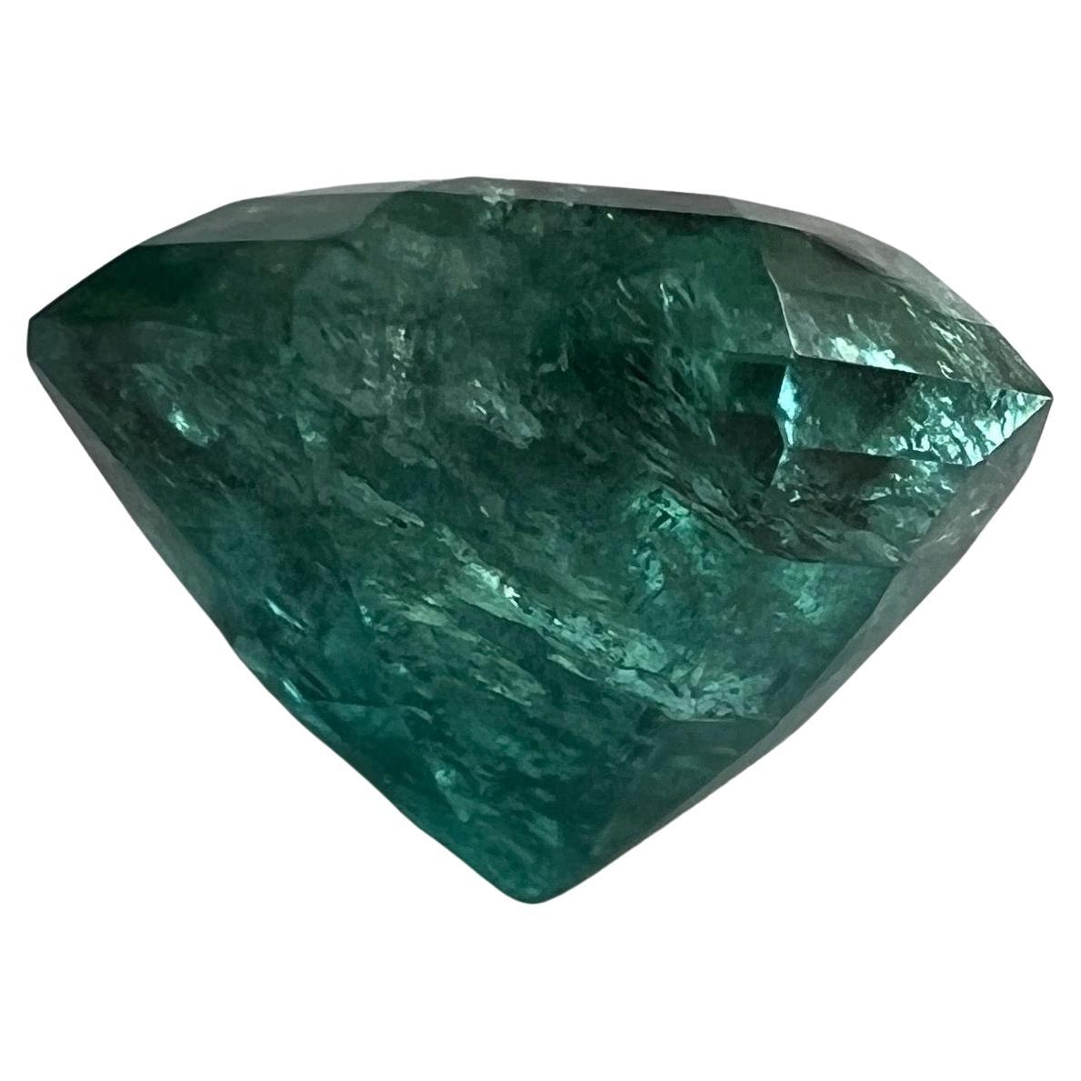 8.85ct Asscher Cut No-Oil Natural Untreated Emerald Gemstone For Sale 1
