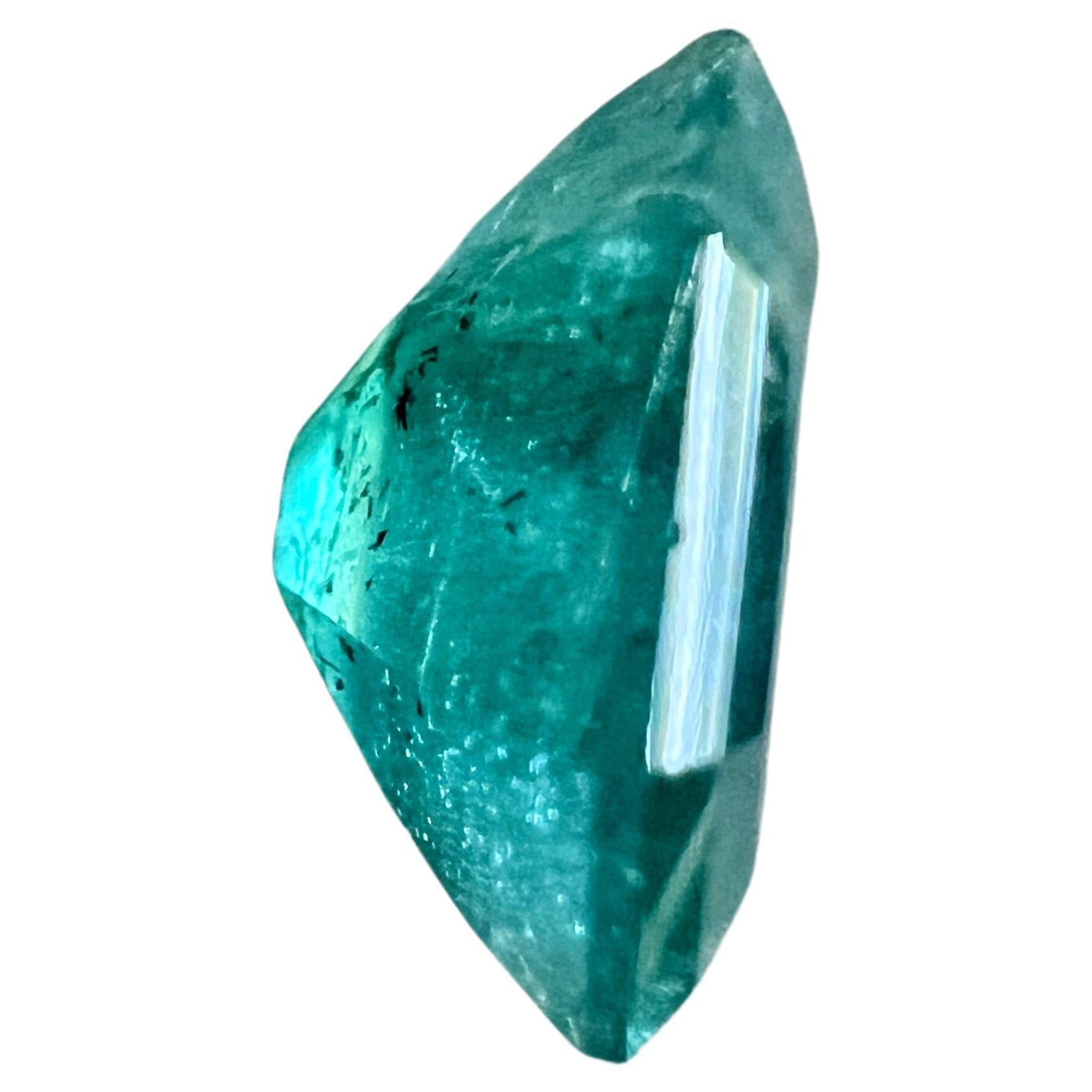 2.02ct Octagonal Cut No-Oil Natural Untreated Emerald Gemstone In New Condition For Sale In Sheridan, WY