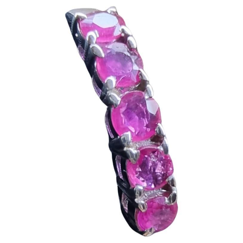 Women's or Men's 1.25ctw Pink Sapphire Band Ring  For Sale