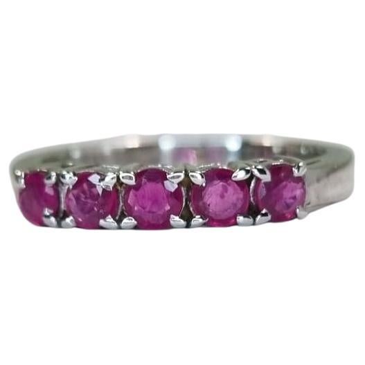 Contemporary 1.25ctw Pink Sapphire Band Ring For Sale