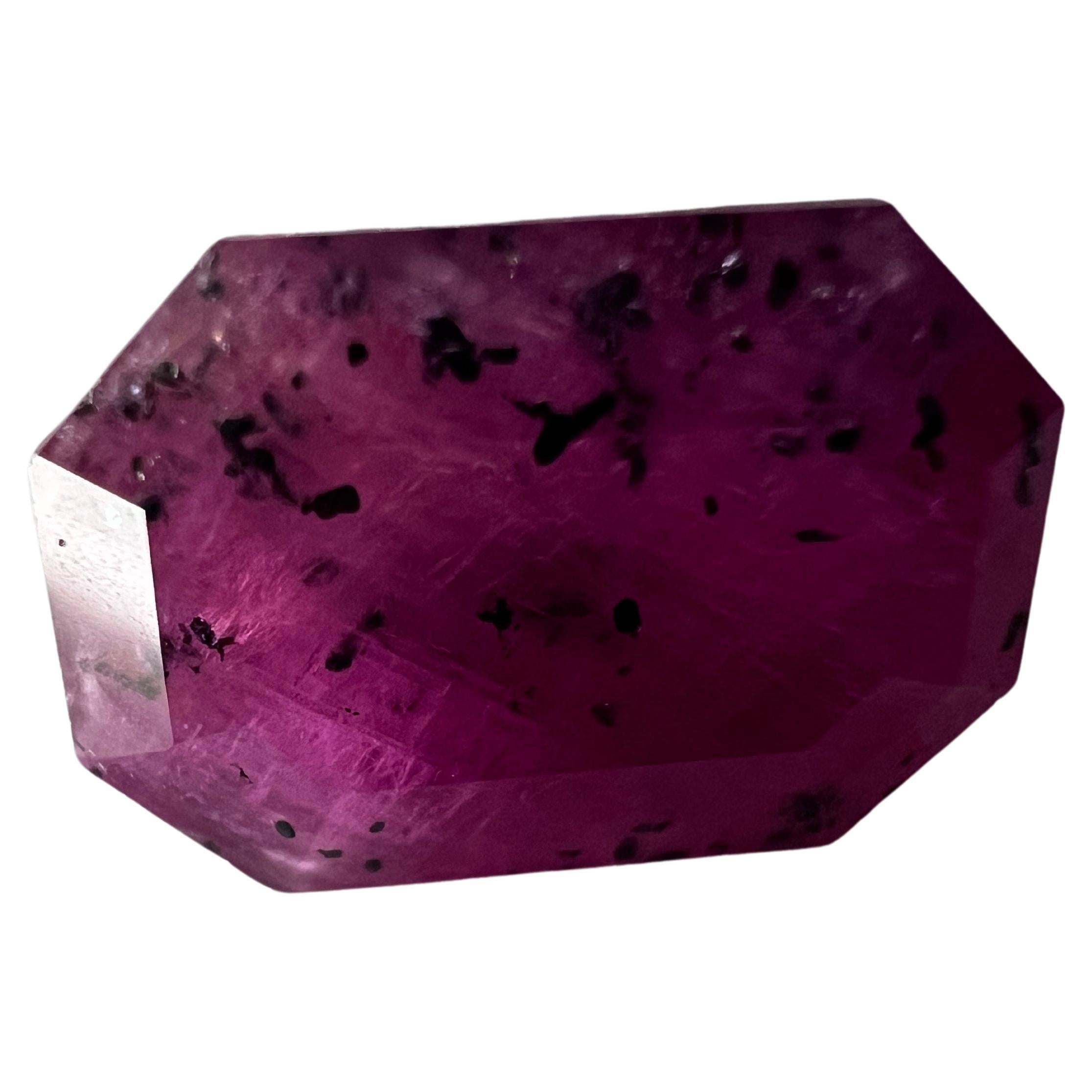 NO RESERVE 4.285ct NATURAL RUBY  Octagonal Cut Loose Gemstone For Sale 1