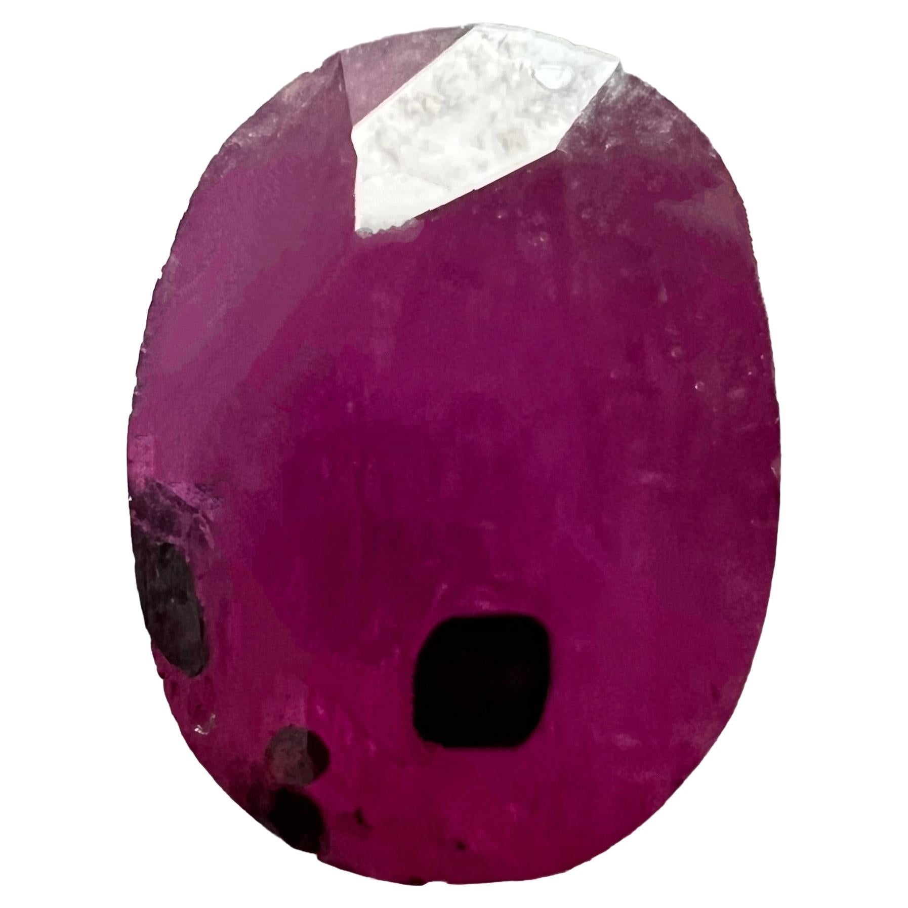 Women's or Men's 2.39Ct Natural Untreated Ruby Oval Loose Gemstone For Sale