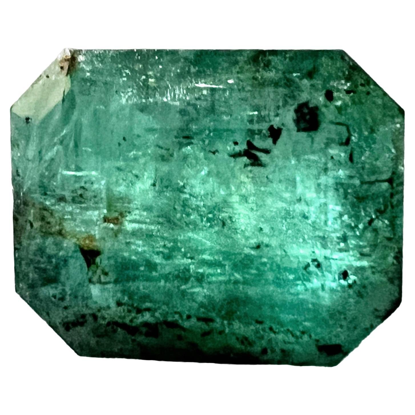 7.19ct  NON-OILED Untreated Natural EMERALD Gemstone (Smaragdschliff) im Angebot