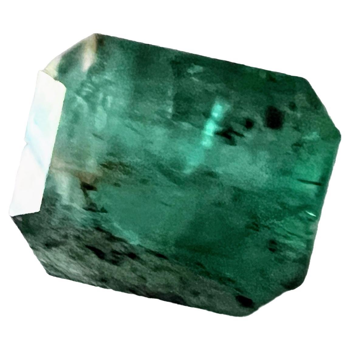 Artisan 7.19ct  No Oil Untreated Natural Emerald Gemstone For Sale