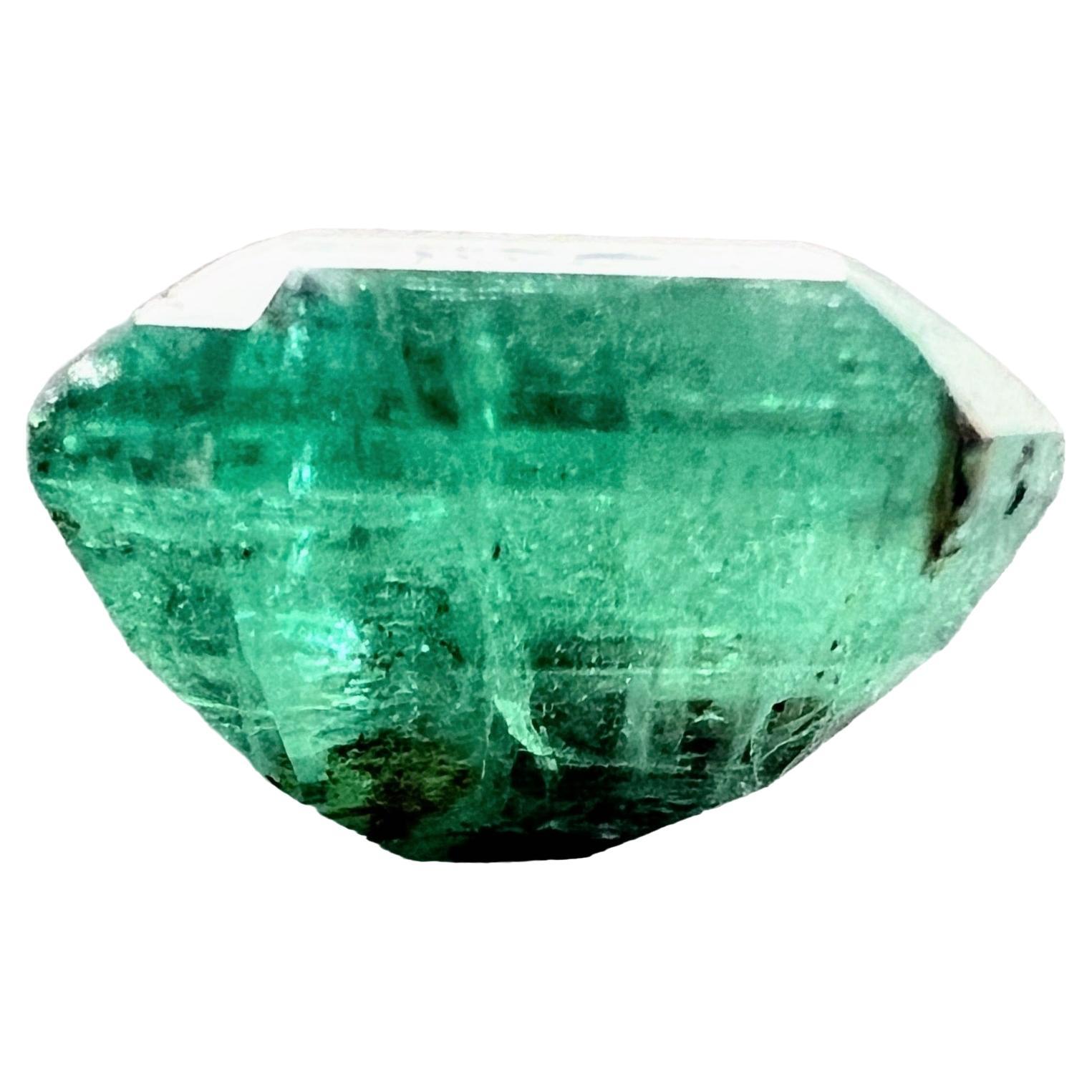 7.19ct  No Oil Untreated Natural Emerald Gemstone In New Condition For Sale In Sheridan, WY