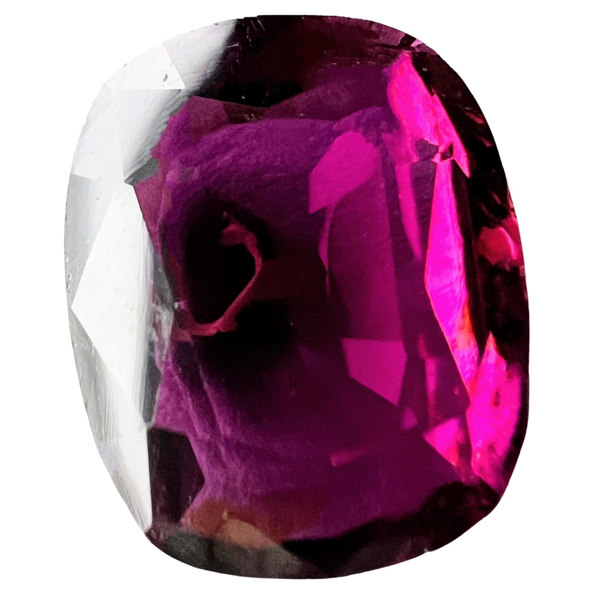 Unleash your creativity with the enchanting beauty of our 4.03-carat Cushion Cut Pinkish Red Rubellite Tourmaline Loose Gemstone. 

Gemstone Details:
Carat Weight: 4.03 carats
Shape: Cushion Cut
Variety: Pinkish Red Rubellite